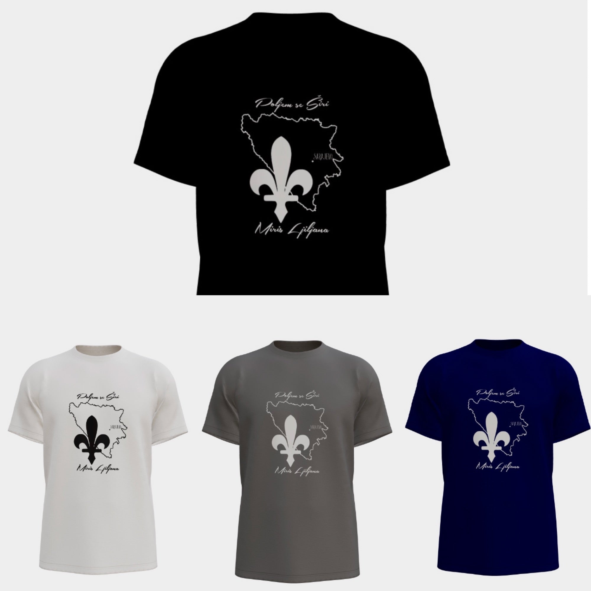 Bosnia "Poljem Se Širi, Miris Ljiljana" T-Shirt